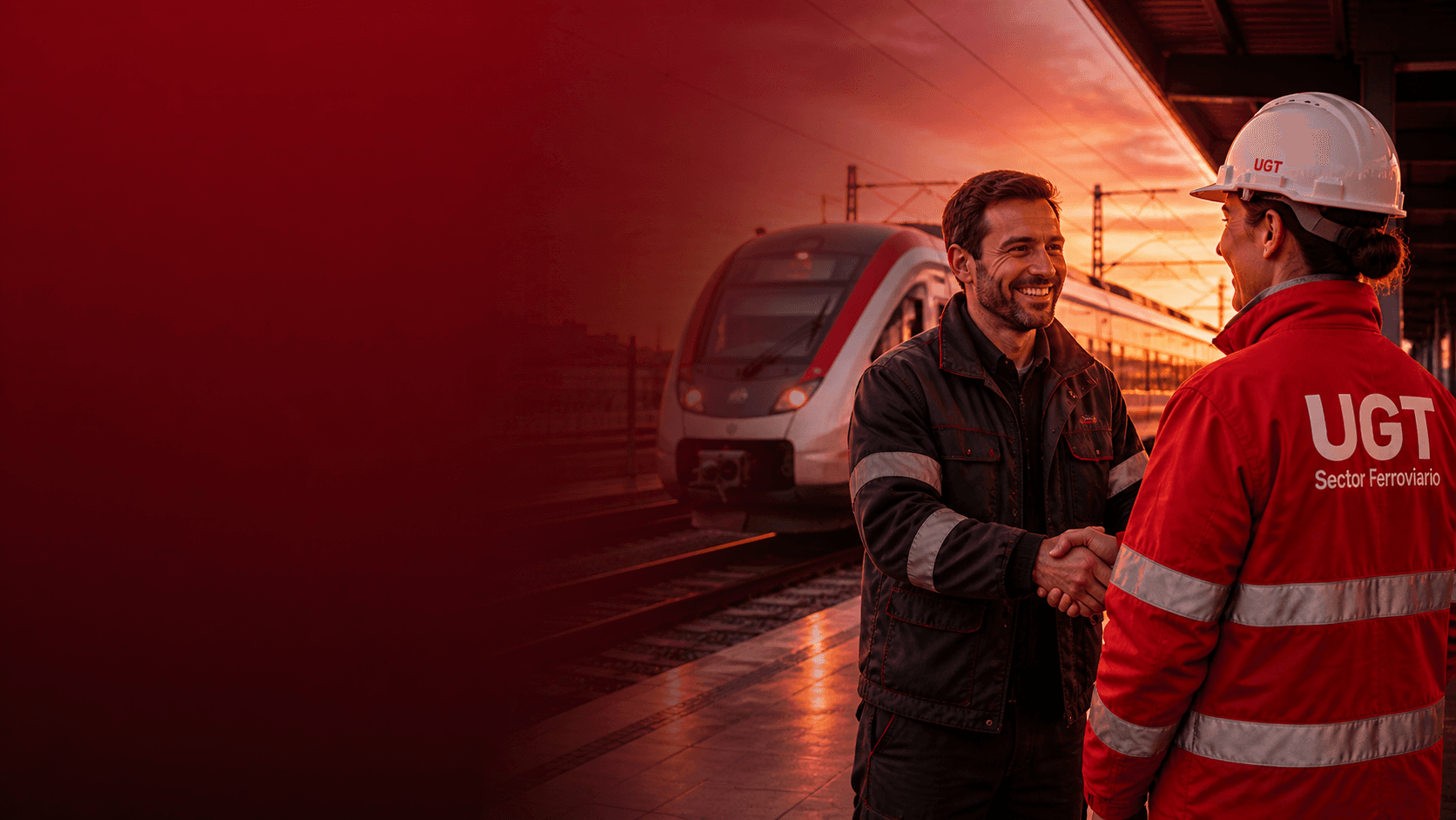 Portada de afiliación de UGT Sector Ferroviario